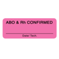 Nevs Label, ABO & RH Confirmed 3/4" x 2" Flr Pink w/Black LBW-0006